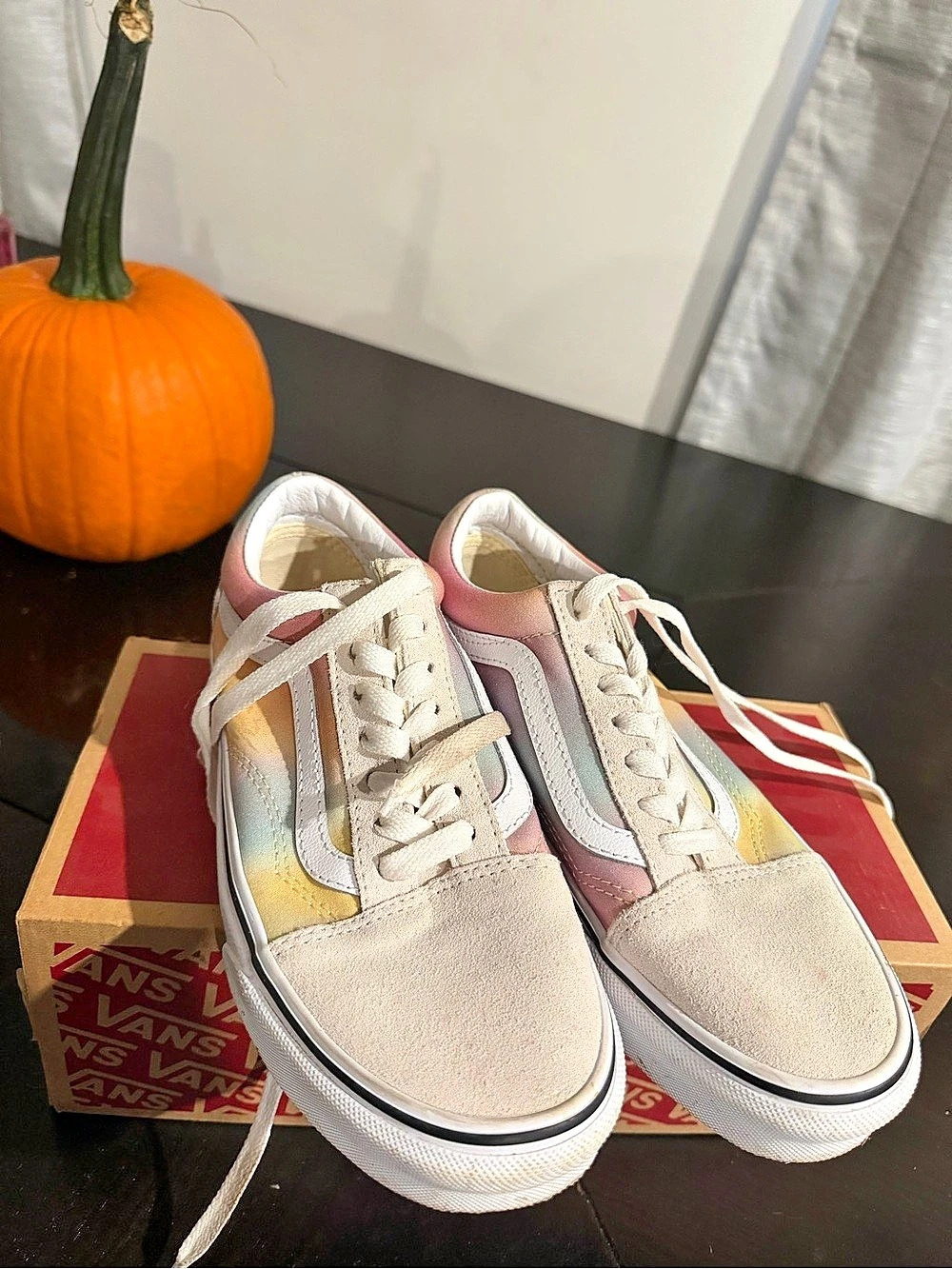 Vans Old Skool Color Block Sneakers Pink & White US 6